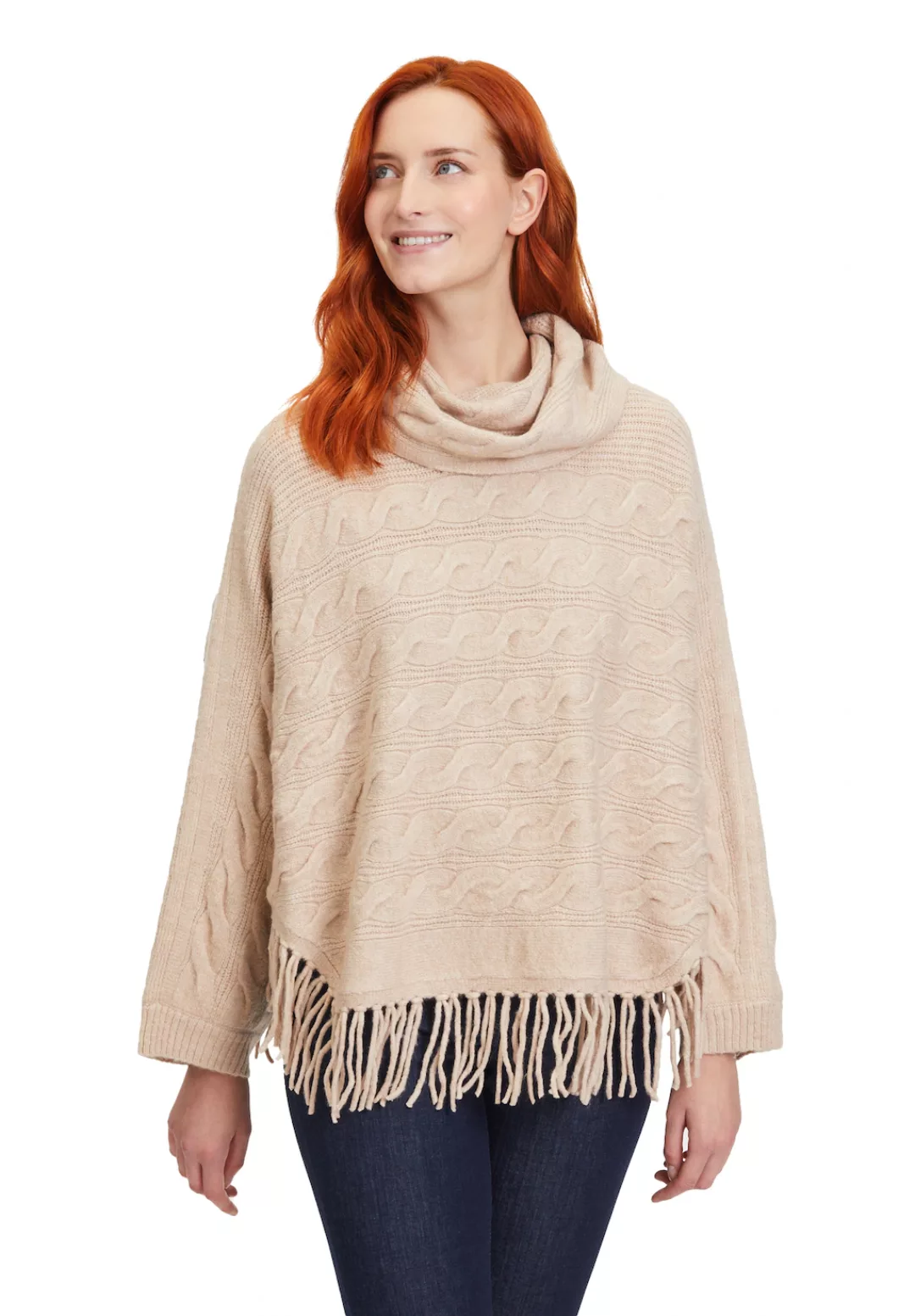 Betty Barclay Strickjacke "Betty Barclay Strick-Poncho mit Fransen", Franse günstig online kaufen