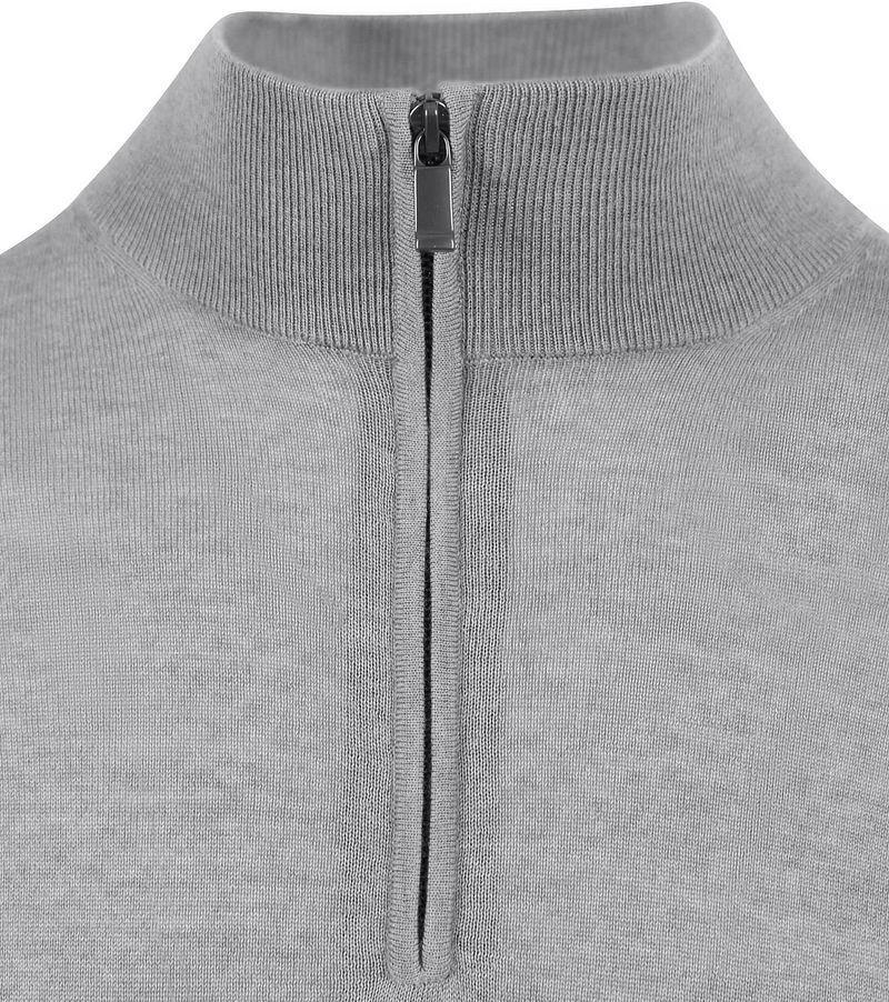 Suitable Merino Half Zip Pullover Grau - Größe XL günstig online kaufen