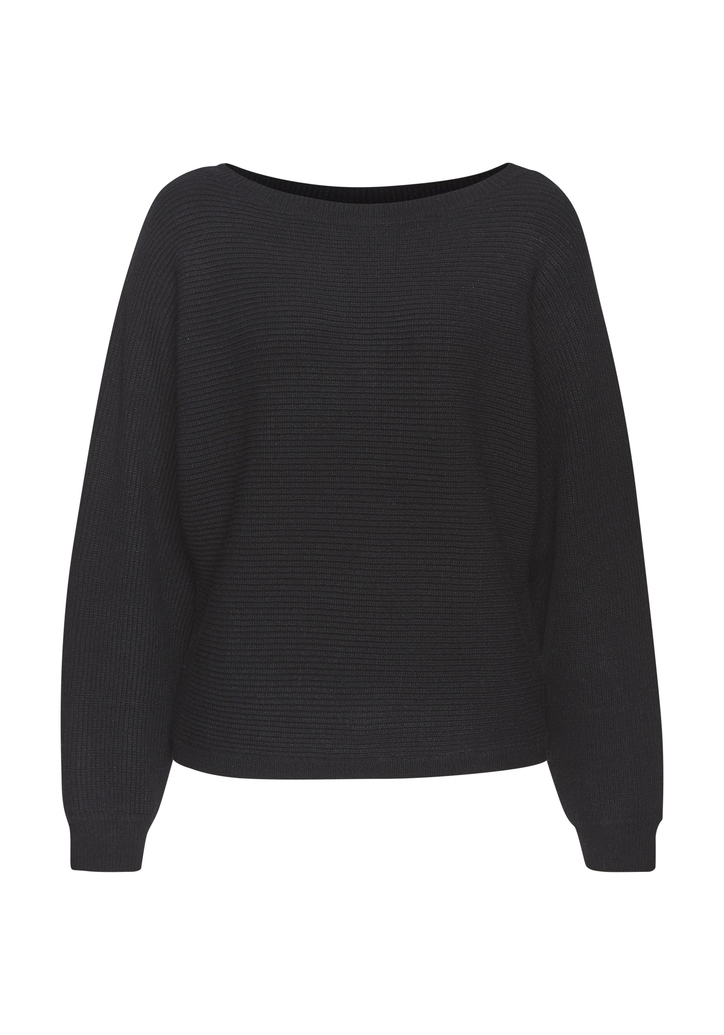 LASCANA Rundhalspullover, mit Zierknöpfen hinten, lockerer Strickpullover günstig online kaufen