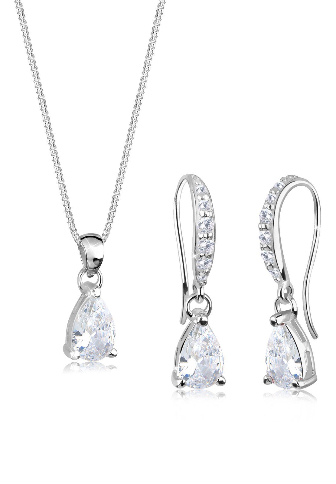 Elli Schmuckset Ohrhänger Anhänger mit Zirkonia günstig online kaufen