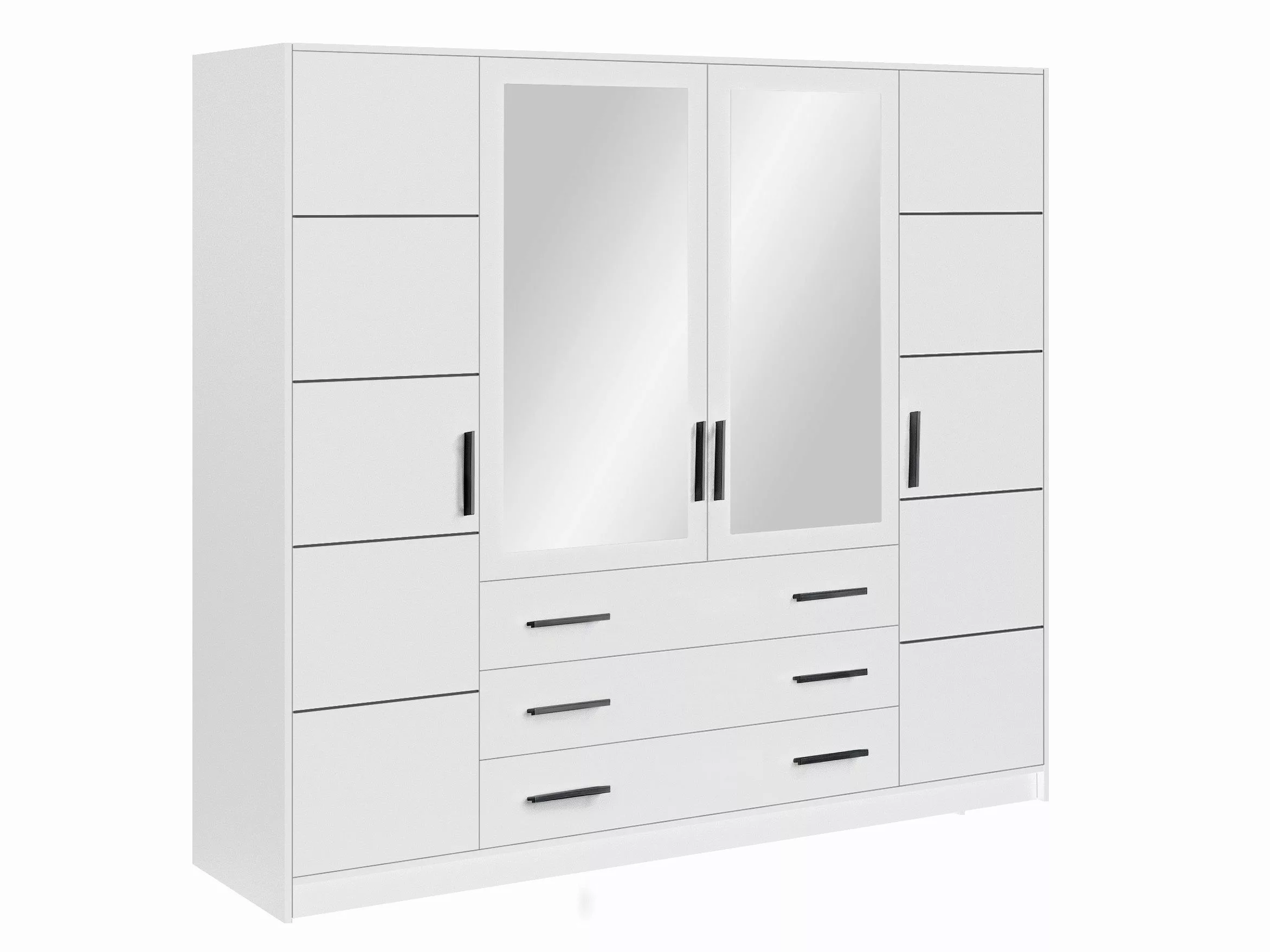 Compleo Kleiderschrank mit 4-türen und 3 günstig online kaufen