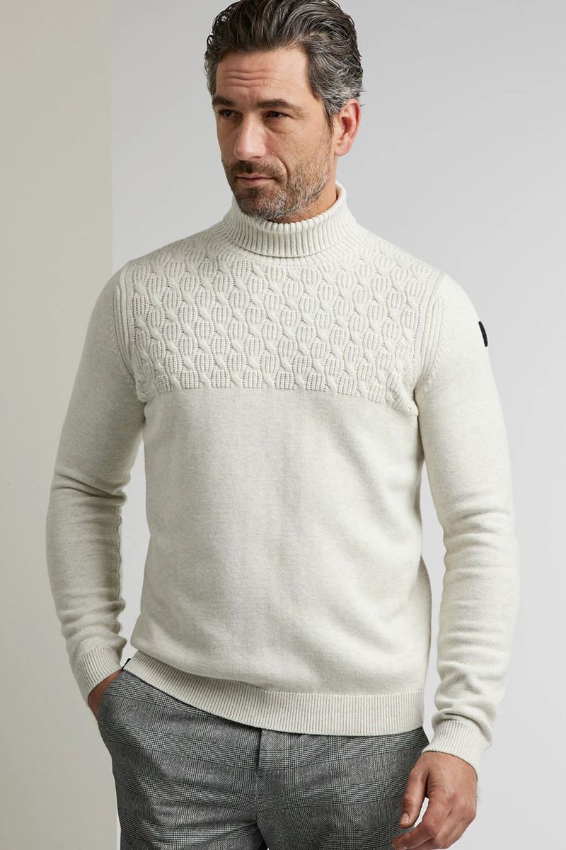 Vanguard Rollkragenpullover Knitted Off White - Größe XXL günstig online kaufen