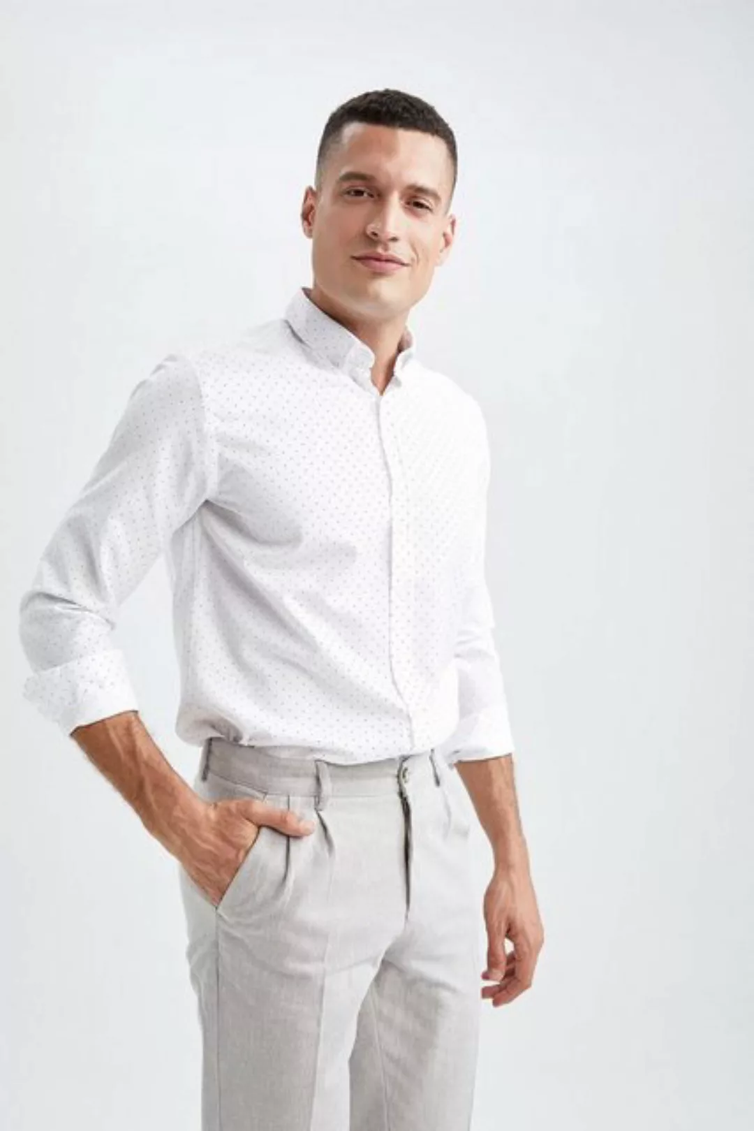 DeFacto Langarmshirt Langarmshirt MODERN FIT günstig online kaufen