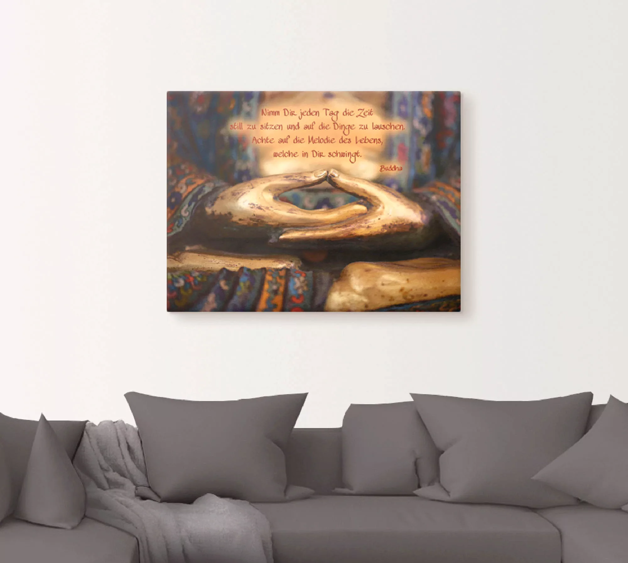 Artland Wandbild "Weisheit", Religion, (1 St.), als Leinwandbild, Poster, W günstig online kaufen