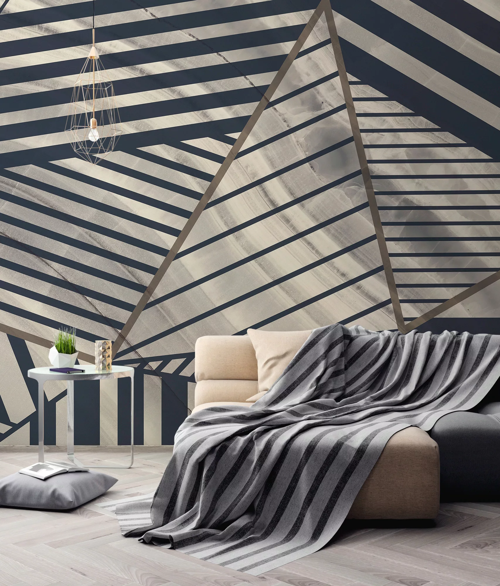 Architects Paper Fototapete »Atelier 47 Stripes Marble 3«, 3D-Optik, Vlies, günstig online kaufen