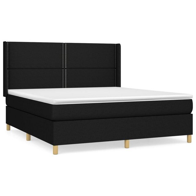 vidaXL Boxspringbett Boxspringbett mit Matratze Schwarz 160x200 cm Stoff Be günstig online kaufen