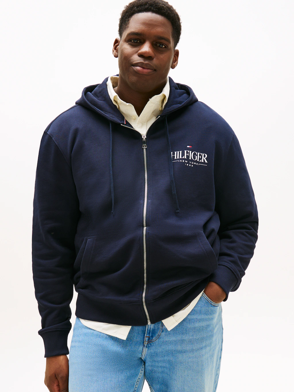 Tommy Hilfiger Big & Tall Kapuzensweatjacke "BT-HILFIGER STACKED HOODED ZIP günstig online kaufen