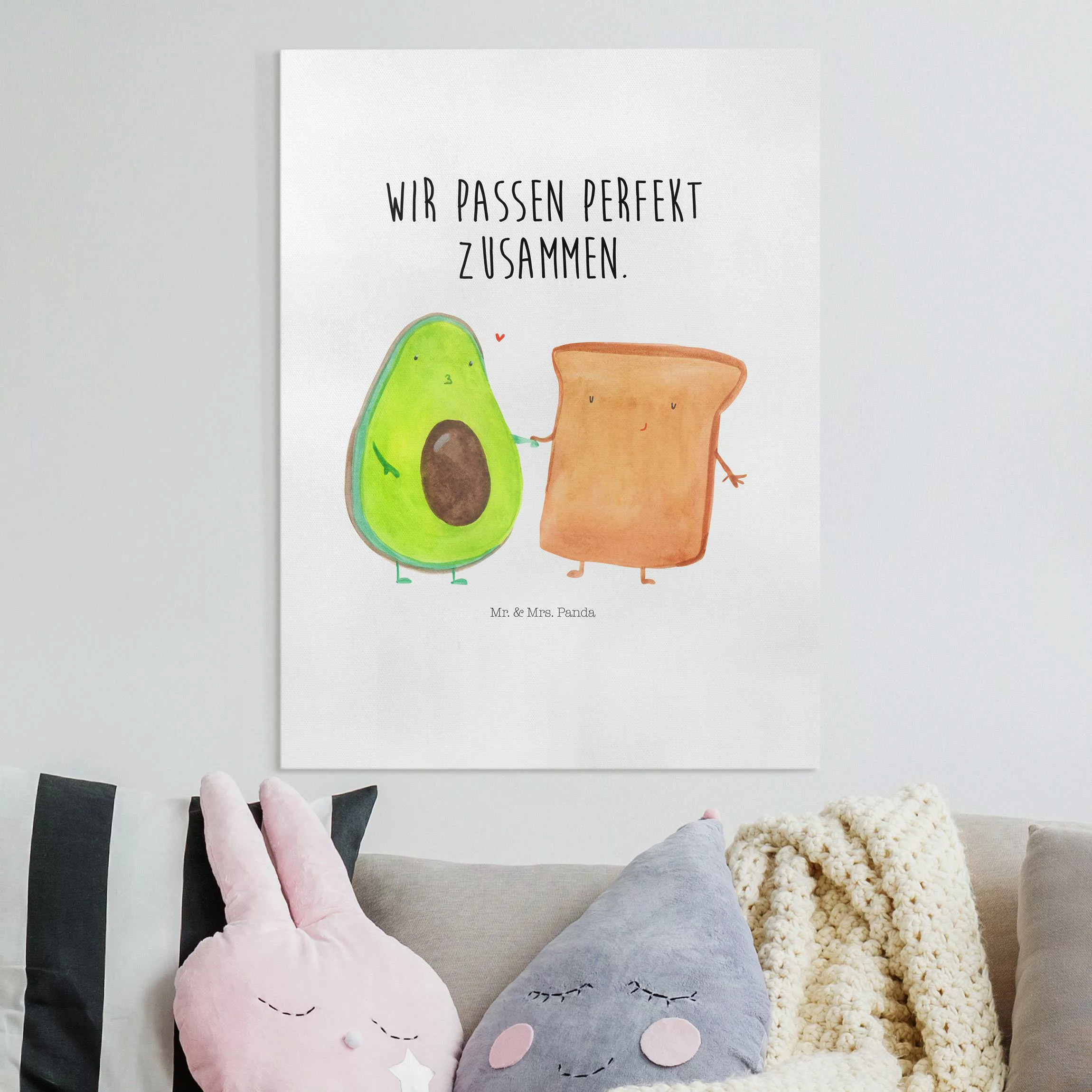 Leinwandbild Mr. & Mrs. Panda - Avocado - Perfektes Toast günstig online kaufen