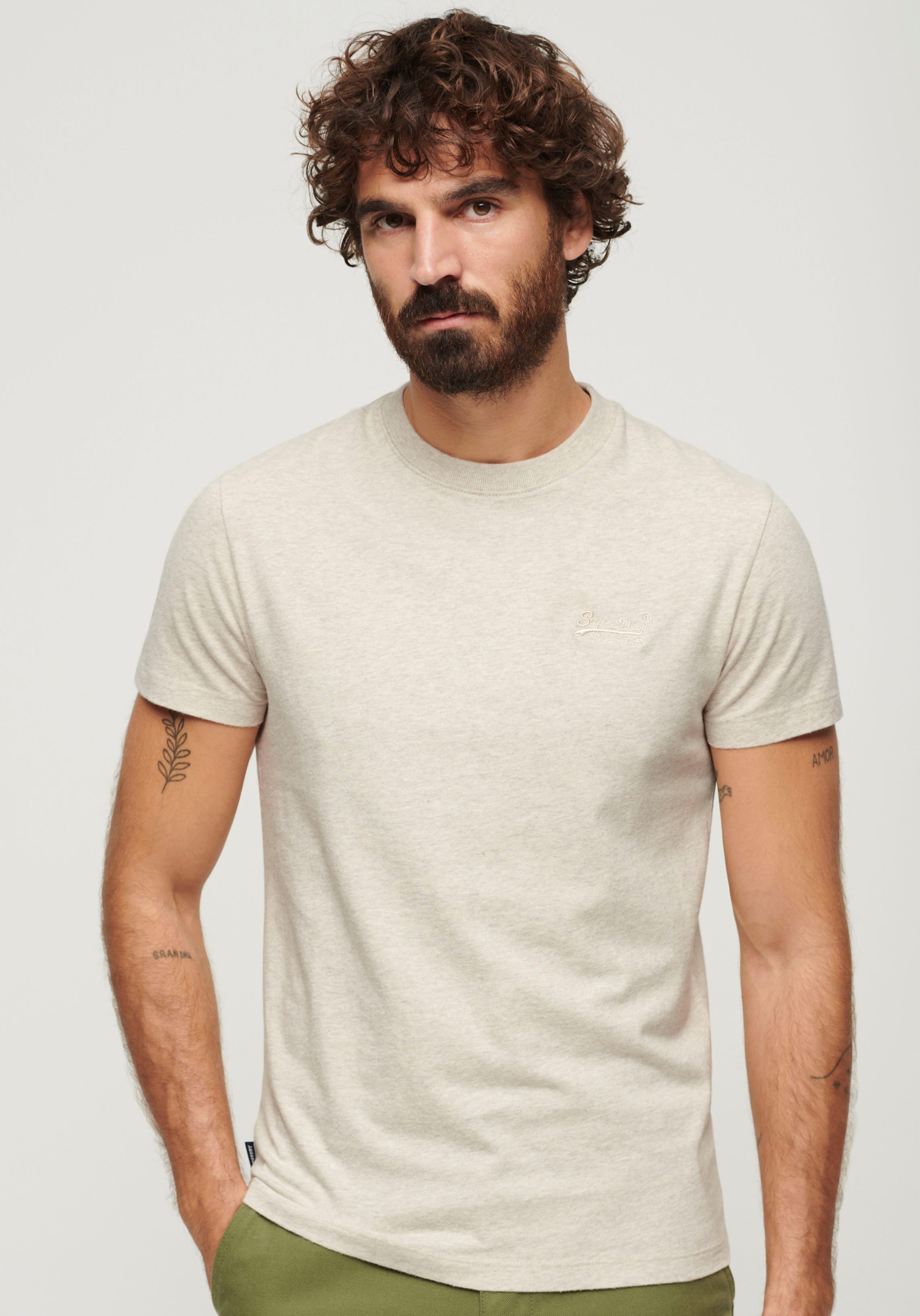 Superdry Rundhalsshirt "ESSENTIAL LOGO EMB TEE" günstig online kaufen