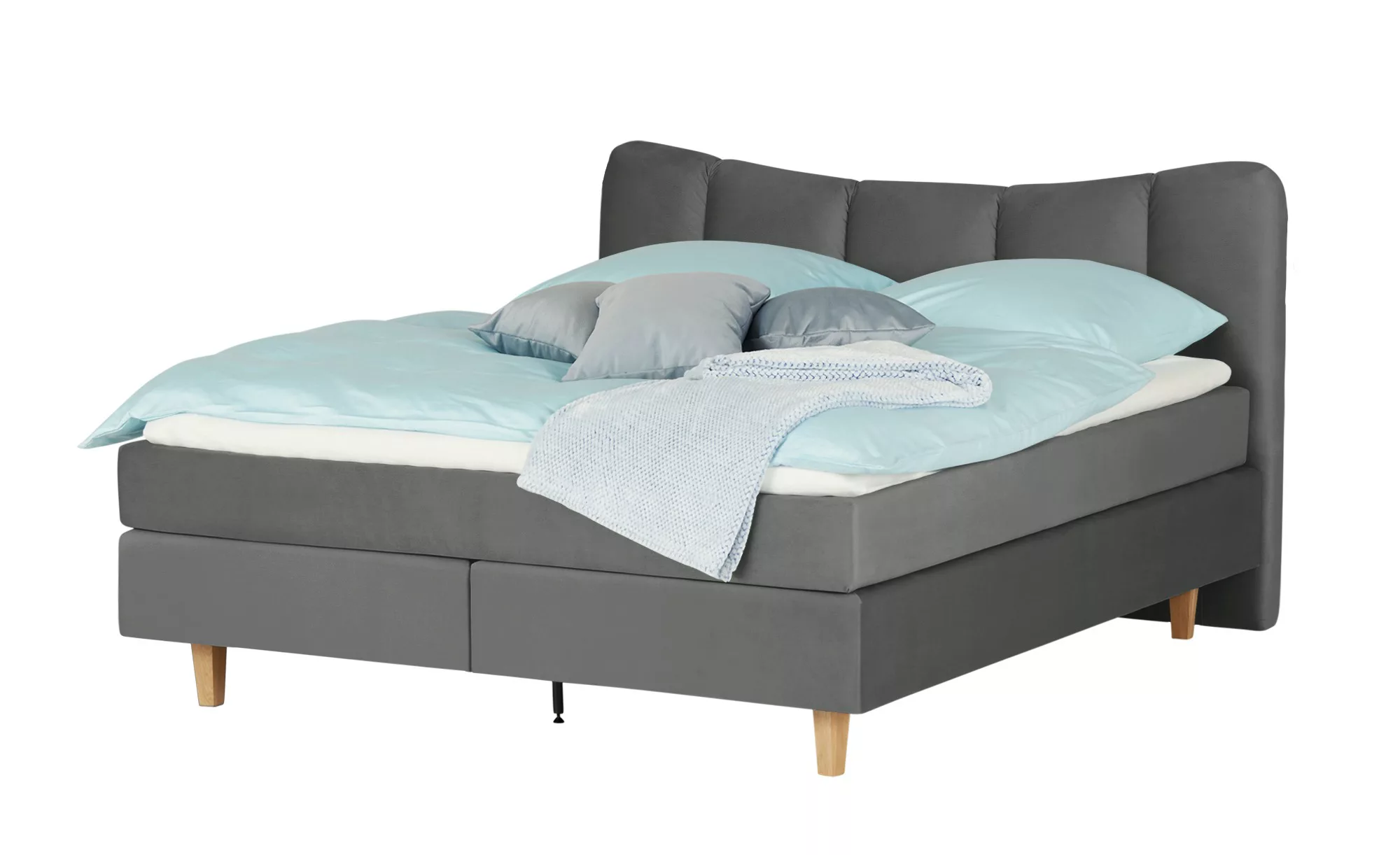 SKAGEN BEDS Boxspringbett  Dalur ¦ grau ¦ Maße (cm): B: 180 H: 110 Betten > günstig online kaufen