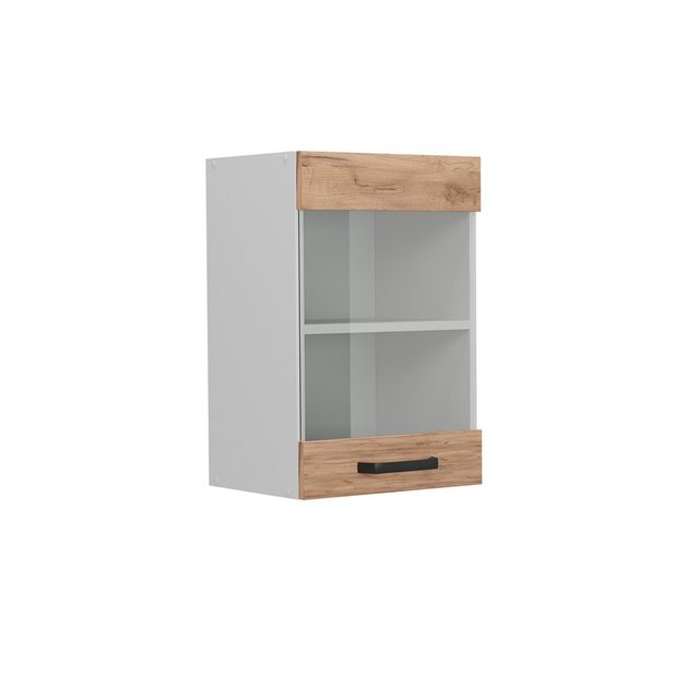 Vicco Glashängeschrank R-Line, Goldkraft Eiche/Weiß, 40 cm günstig online kaufen