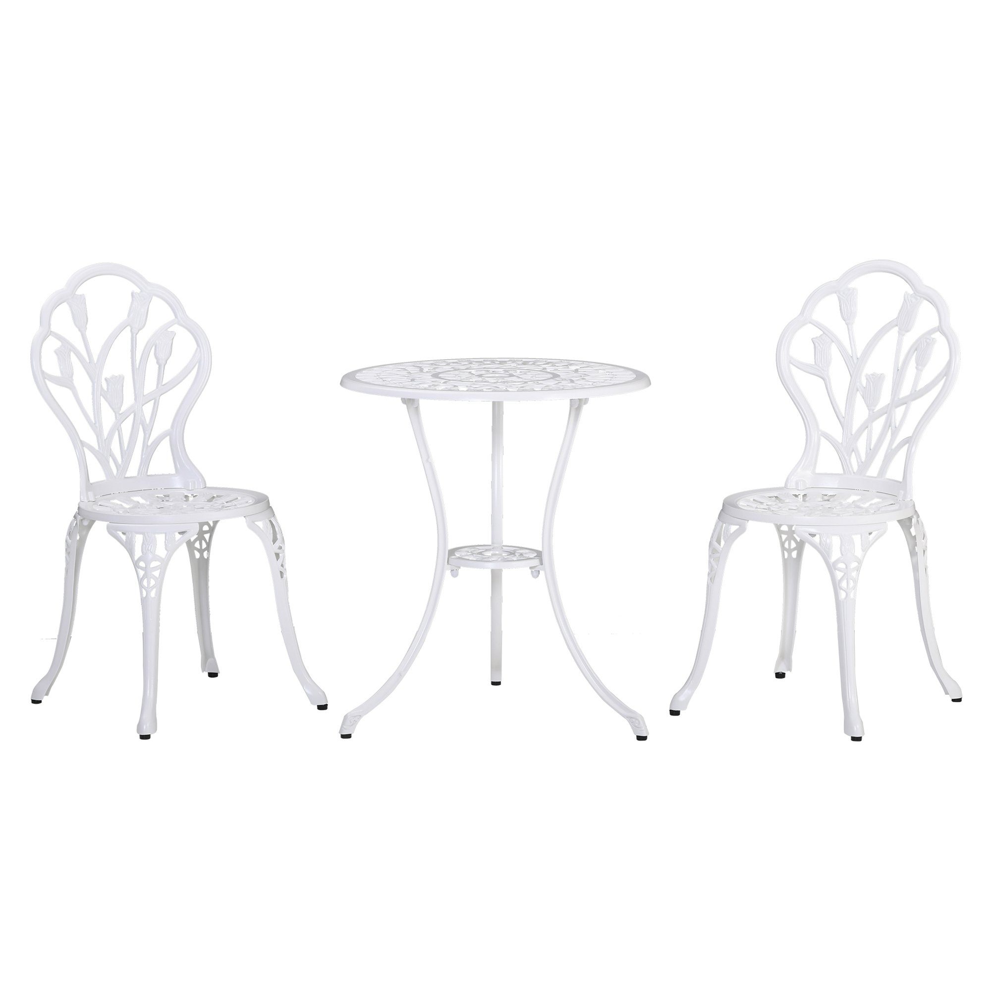 Outsunny Sitzgruppe Gartenmöbel-Set mit Blumen Design günstig online kaufen
