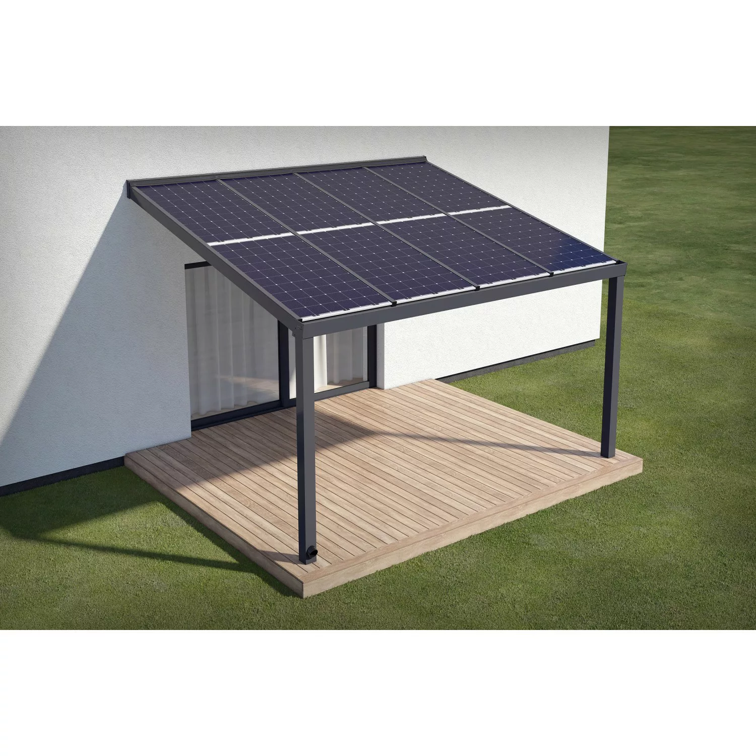 ePIT PV-Terasse 2,96 kW Neigung 12° Anthrazit 434 x 357 cm Regenabfluss Rec günstig online kaufen