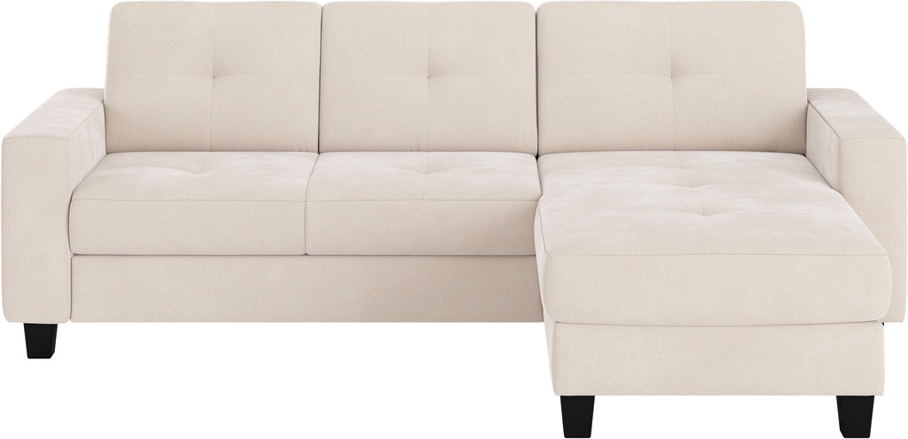 Places of Style Ecksofa "Varese L-Form", Kreuznaht in beige günstig online kaufen