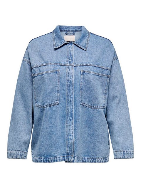 ONLY CARMAKOMA Jeansjacke Jeanshemd langarm locker geschnitten Hemdkragen 8 günstig online kaufen