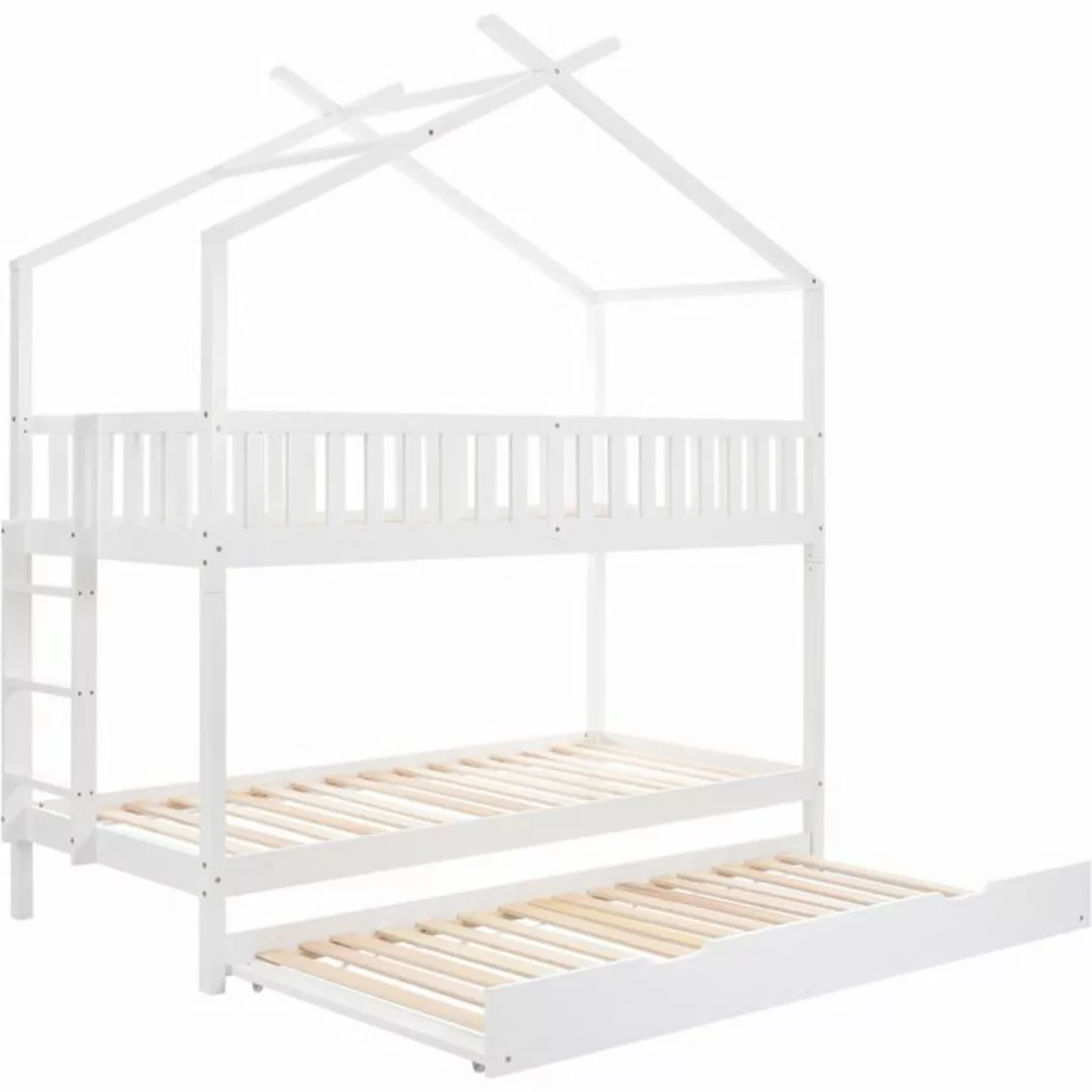 REDOM Kinderbett Jugendbett Hausbett (90x200cm Weiß ohne Matratze), Platzsp günstig online kaufen