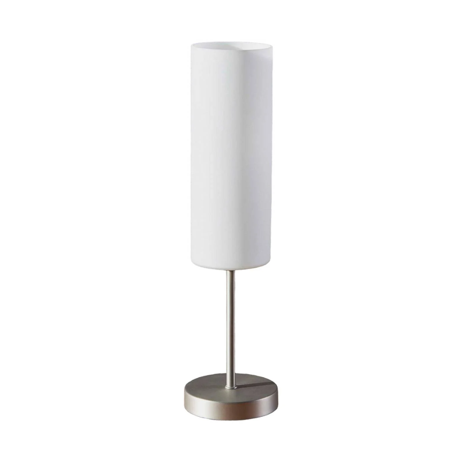 Schmale Tischlampe Vinsta mit weißem Glasschirm günstig online kaufen
