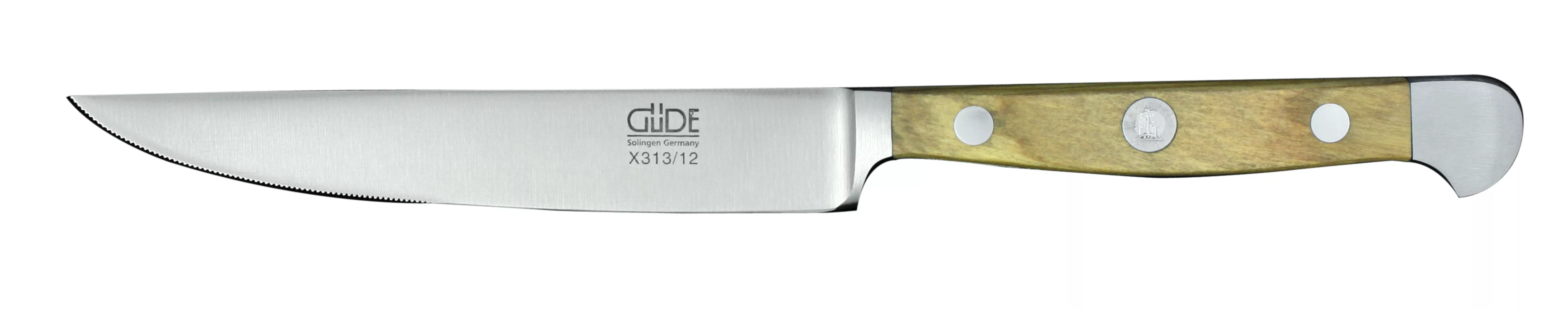 Güde Alpha Olive Steakmesser 12 cm - CVM-Messerstahl - Griffschalen Olivenh günstig online kaufen