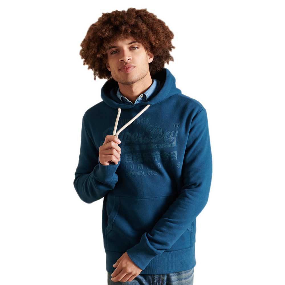 Superdry Vintage Logo Tonal Kapuzenpullover 2XL Blue Bottle günstig online kaufen