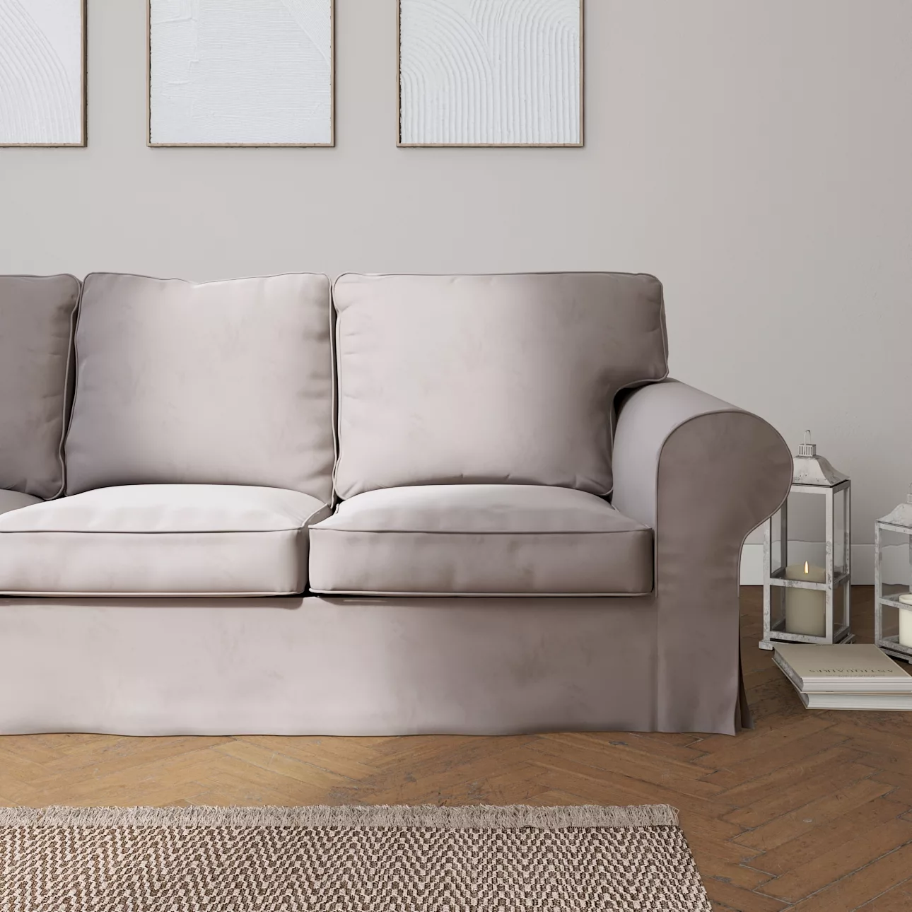 Bezug für Ektorp 3-Sitzer Schlafsofa, neues Modell (2013), mocca, 40cm x 30 günstig online kaufen