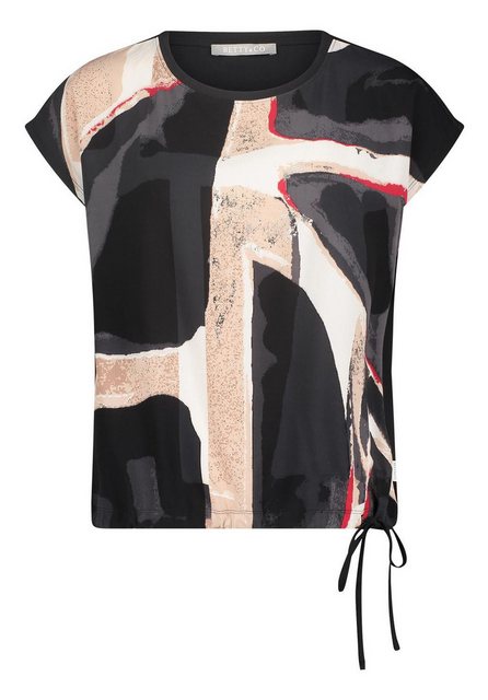 Betty&Co T-Shirt Shirt Kurz 1/2 Arm, Taupe/Black günstig online kaufen