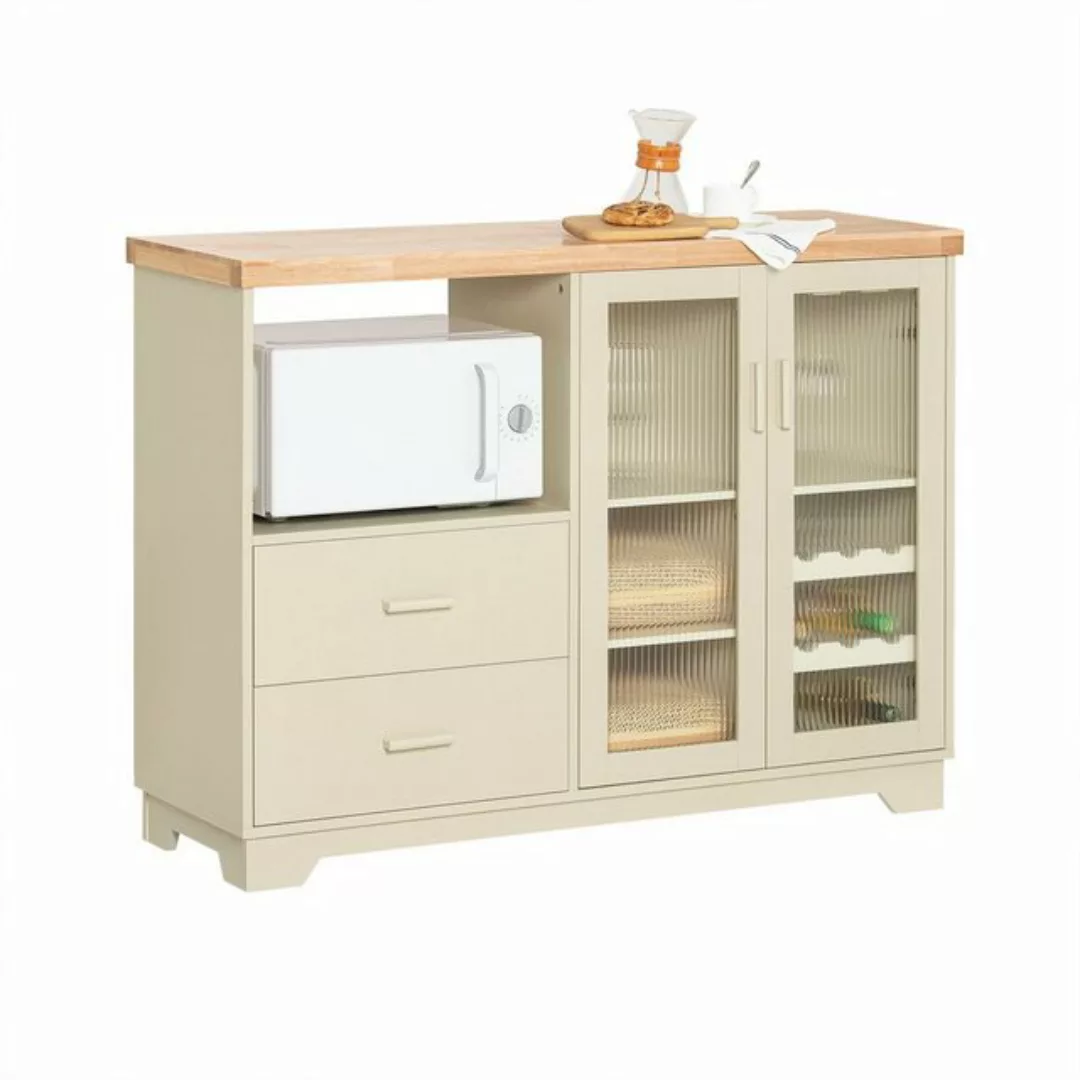 SoBuy Buffet FSB81 Sideboard Küchenschrank Kommode Flurschrank Mikrowellens günstig online kaufen