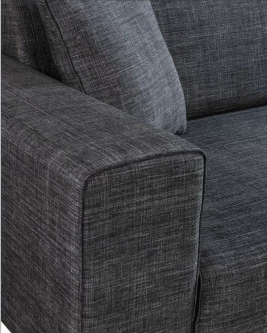 JVmoebel Sofa, Schwarz Sofa 3 Sitzer Textil Sofas Couch Polster Möbel Dreis günstig online kaufen