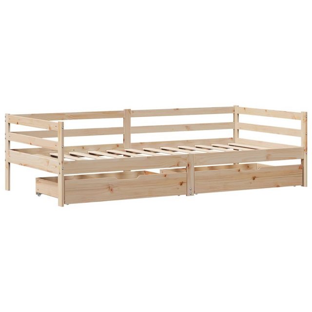 vidaXL Bettgestell Gästebett Tagesbett mit Schubladen 90x200 cm Massivholz günstig online kaufen