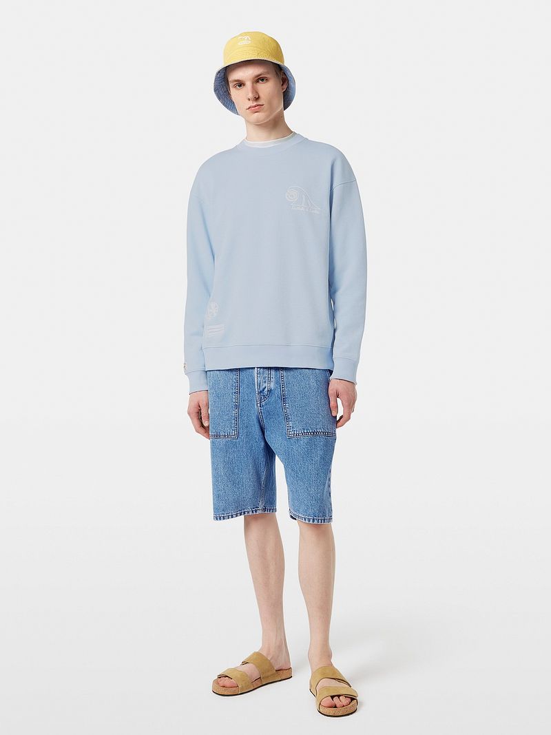 Scotch and Soda Pullover Embroidered Hellblau - Größe L günstig online kaufen