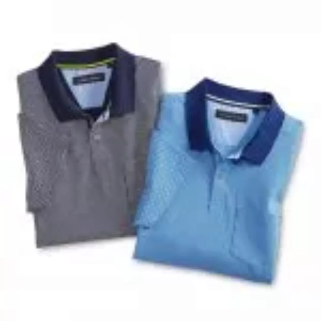 Jersey Poloshirt, hellblau-bed günstig online kaufen