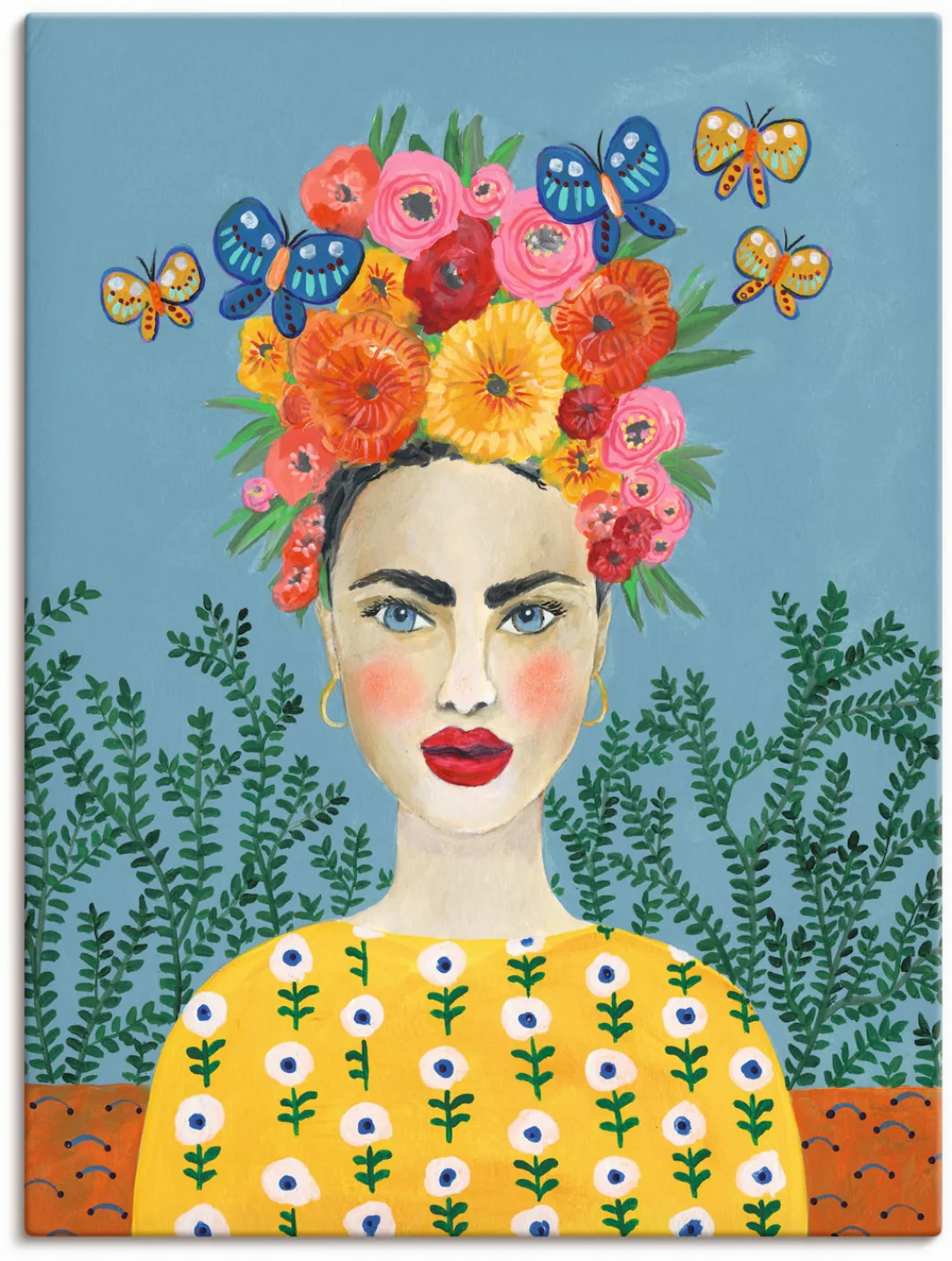Artland Wandbild "Frida-Kopfschmuck I", Bilder von Frauen, (1 St.), als Lei günstig online kaufen