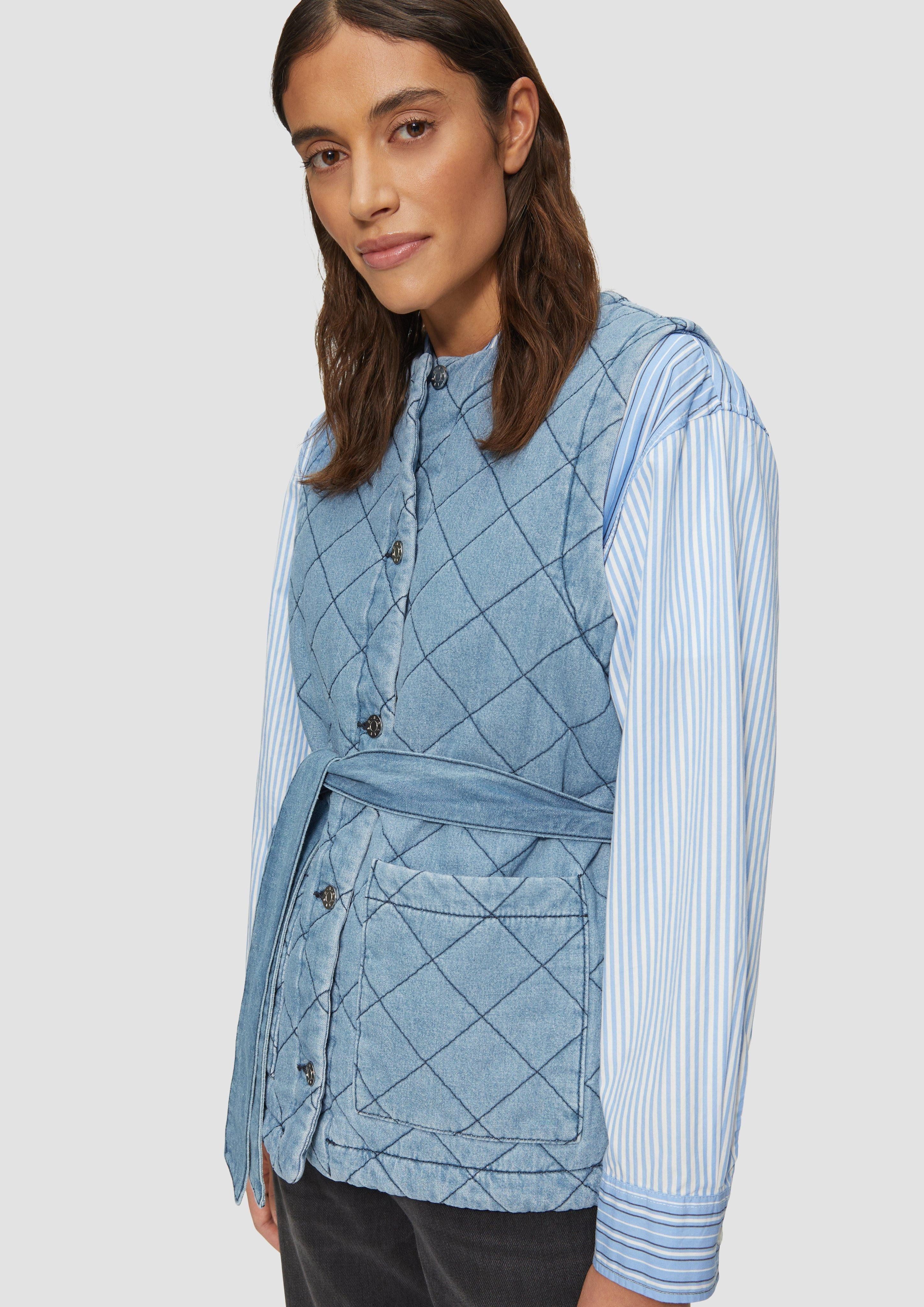 s.Oliver Funktionsjacke Steppweste aus Denim im günstig online kaufen