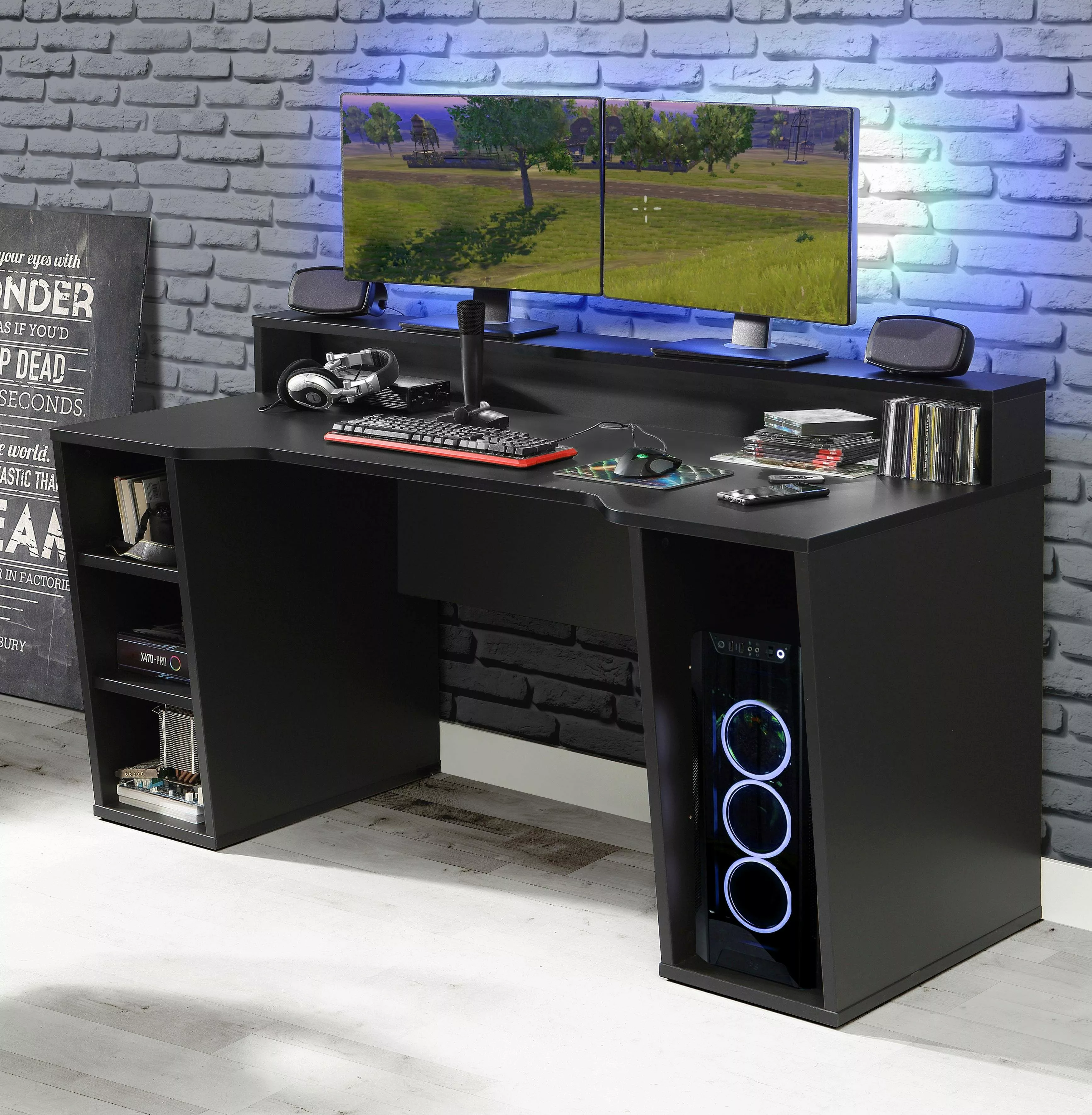 FORTE Gamingtisch "Tezaur", wahlweise mit RGB-Beleuchtung günstig online kaufen