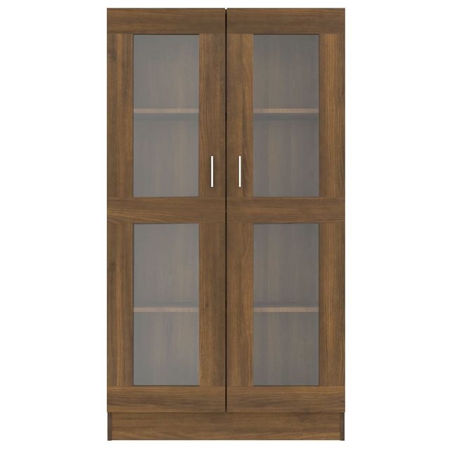 vidaXL Vitrine Vitrinenschrank Braun Eiche-Optik 82,5x30,5x150cm Spanplatte günstig online kaufen