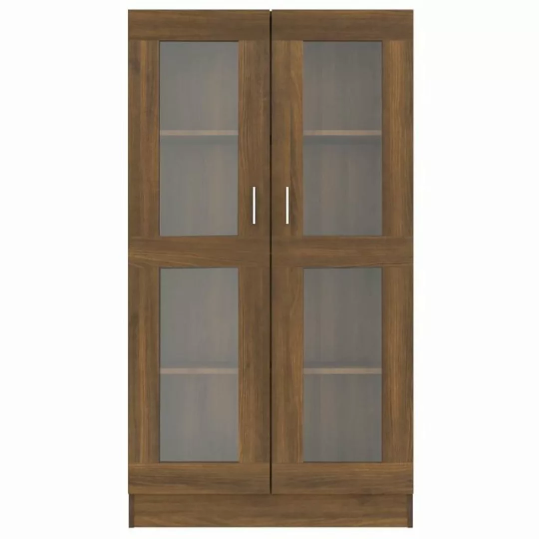 vidaXL Vitrine Vitrinenschrank Braun Eiche-Optik 82,5x30,5x150cm Spanplatte günstig online kaufen