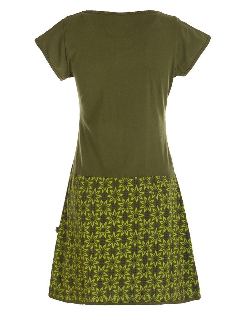 Vishes Tunikakleid Damen Sommerkleid Kurzarm Blumen-Kleid günstig online kaufen