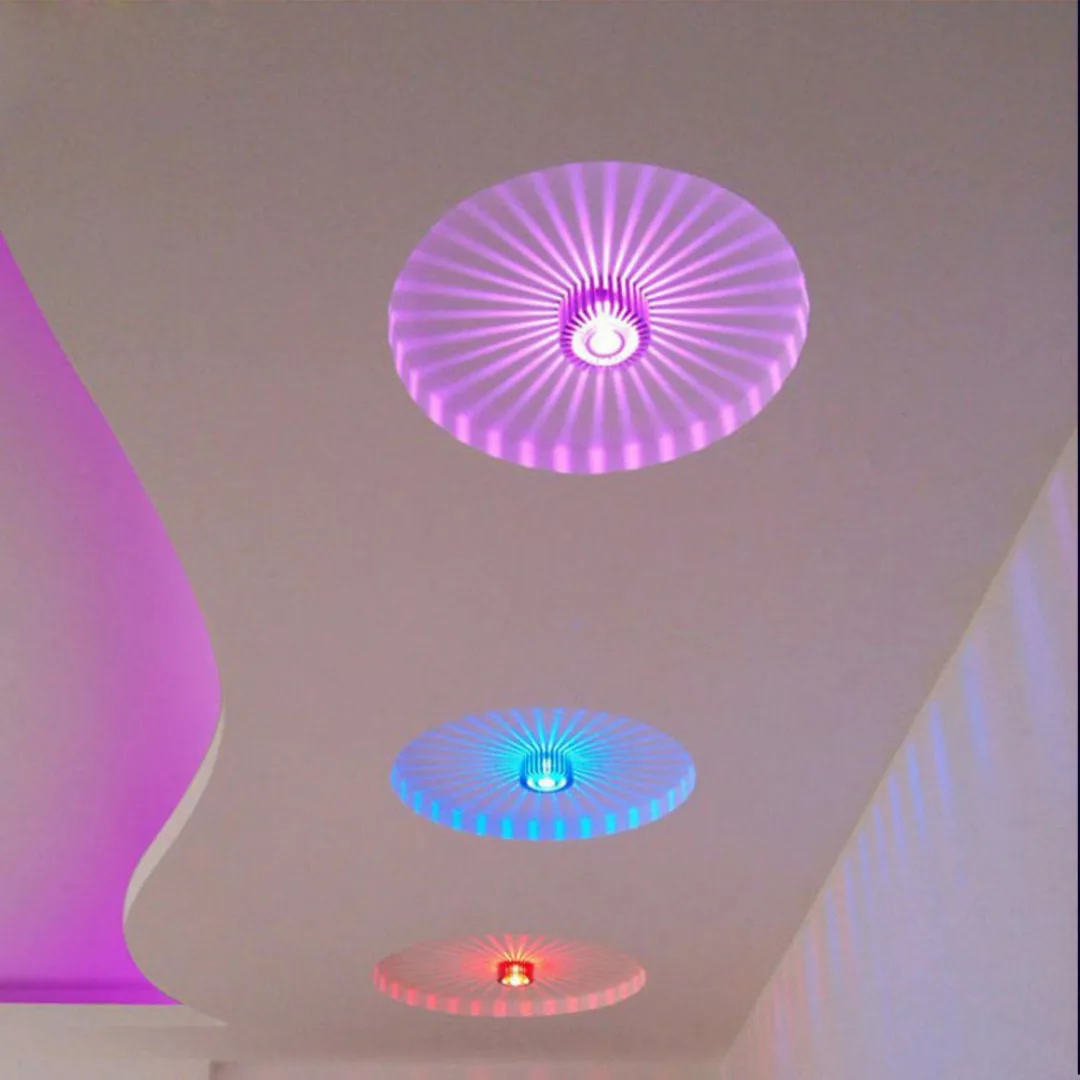 Rosnek LED Deckenleuchte 3W, Kaltes Weiß/RGB, günstig online kaufen