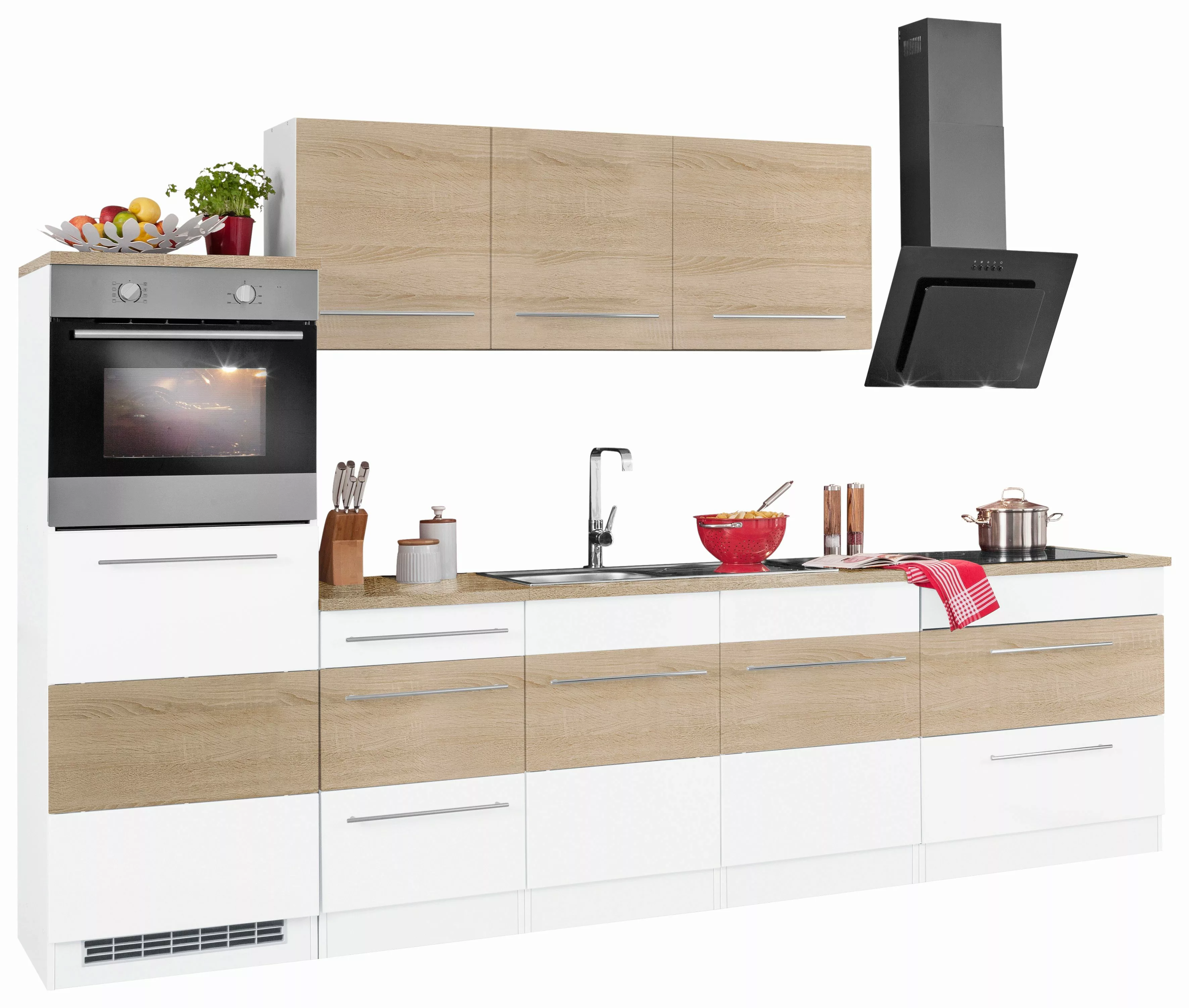 HELD MÖBEL Küchenzeile "Trient", mit E-Geräten, Breite 290 cm günstig online kaufen