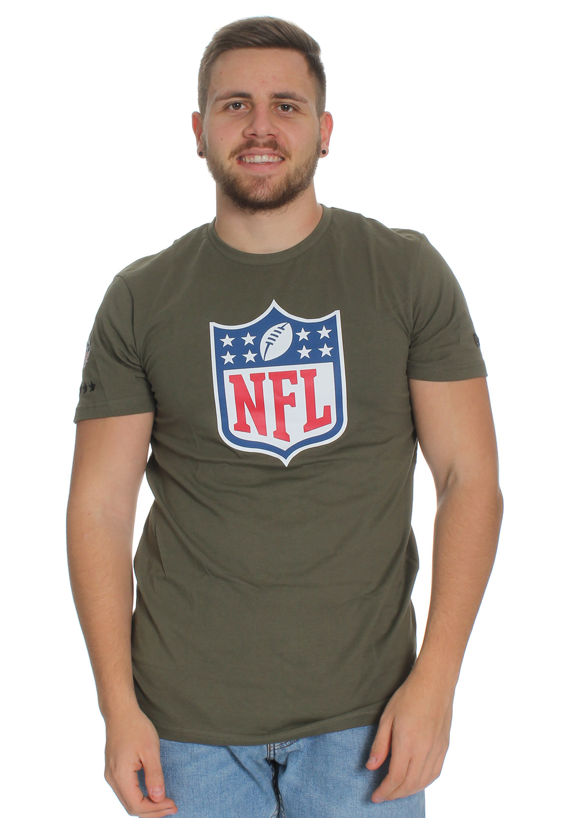 New Era Herren Camo Workdmark SS T-Shirt NFL LOGO Khaki günstig online kaufen