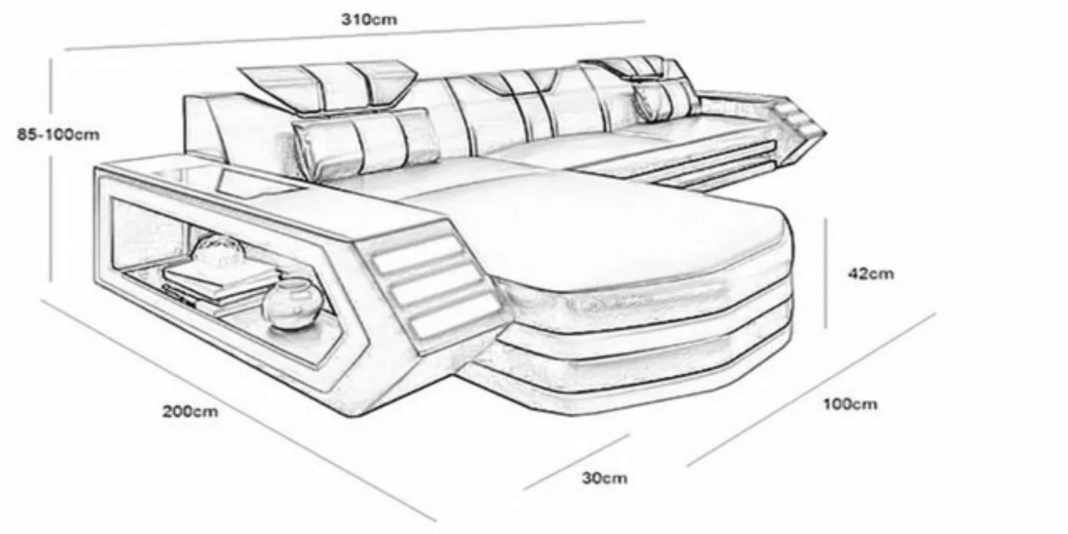 Xlmoebel Ecksofa Ecksofa Ledercouch Wohnlandschaft Polstermöbel Set, Herges günstig online kaufen