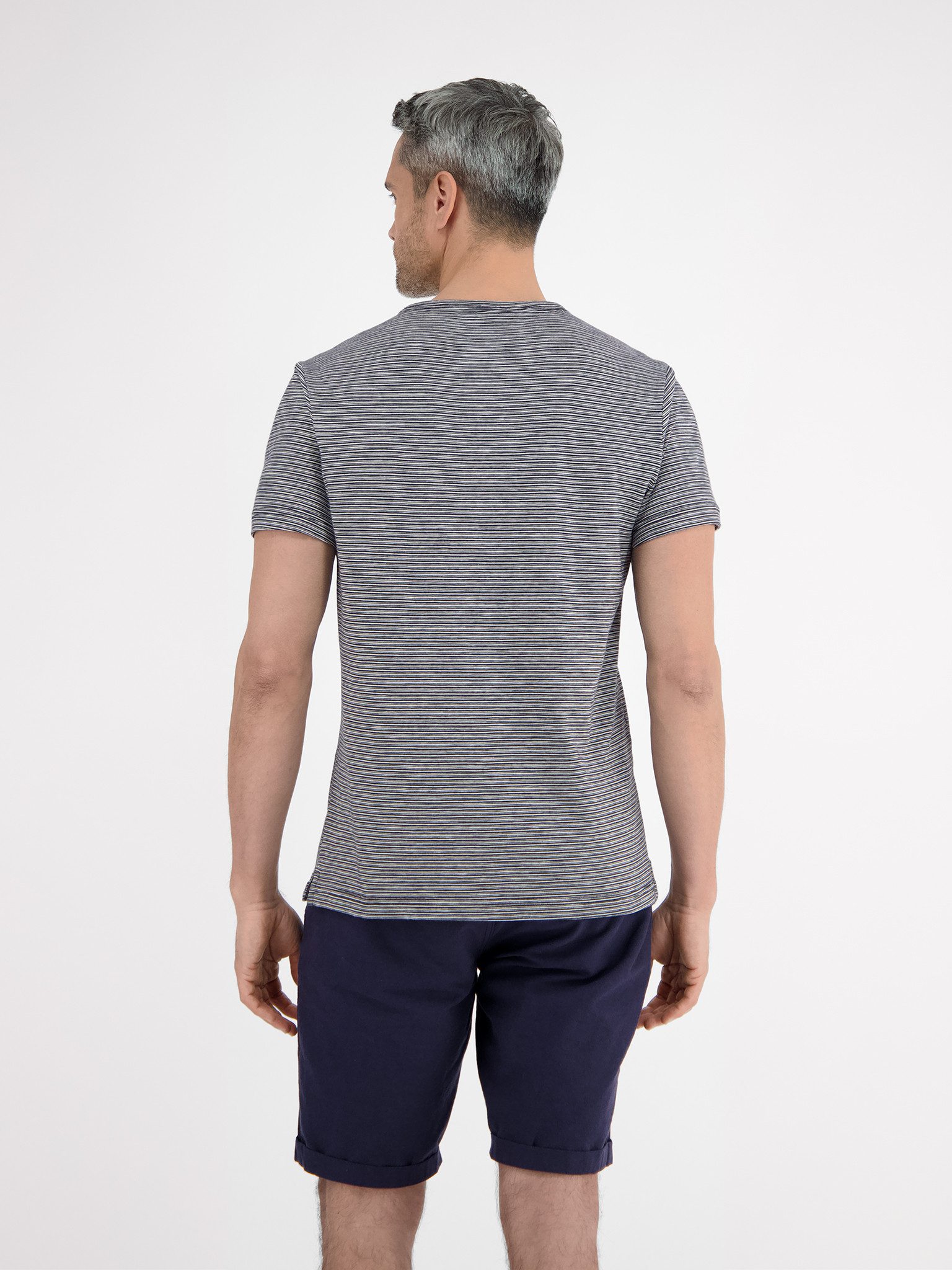 LERROS Henleyshirt "LERROS Gestreiftes Serafinoshirt, gestrickt" günstig online kaufen