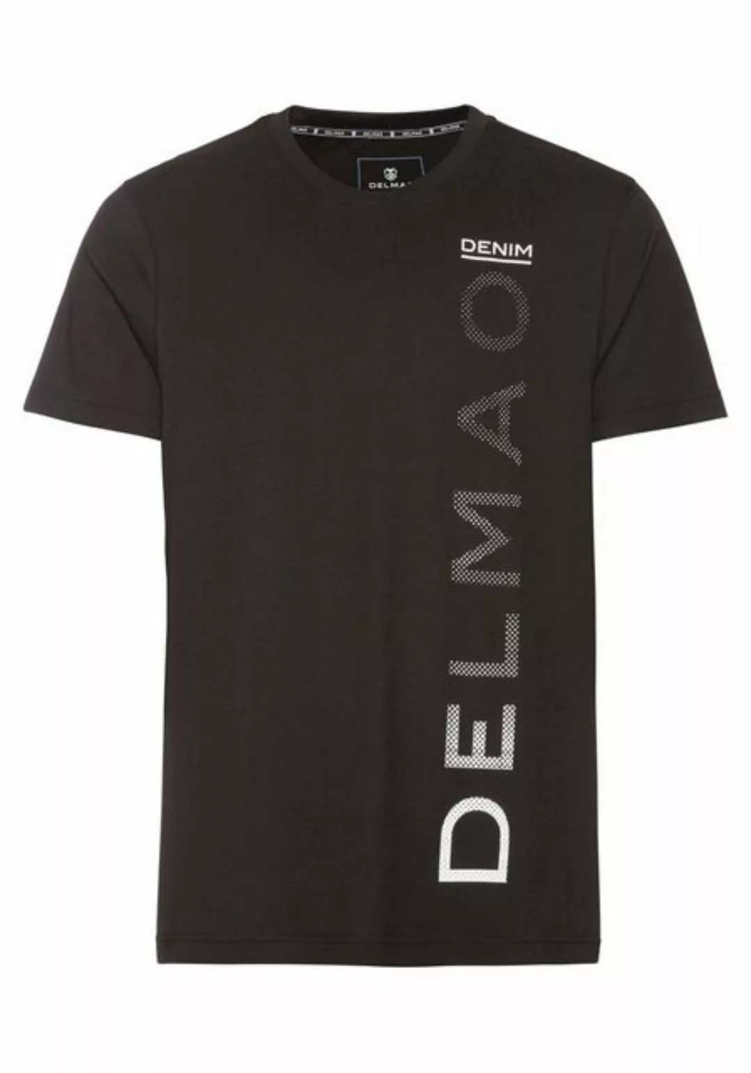 DELMAO T-Shirt Kurzarm, lässiger Print, Rundhalsausschnitt, aus Baumwolle günstig online kaufen