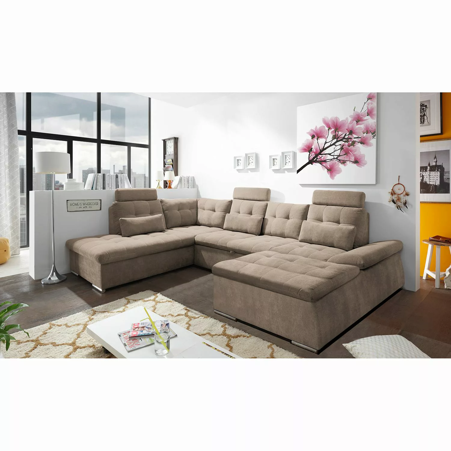 ED EXCITING DESIGN Wohnlandschaft, Nalo Wohnlandschaft 324x218 cm U-Sofa Co günstig online kaufen