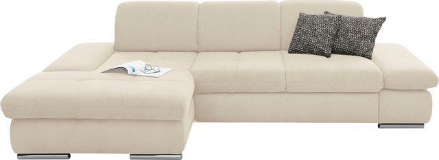 set one by Musterring Ecksofa "SO4100 V", mit verstellbaren Kopfteilen, wah günstig online kaufen