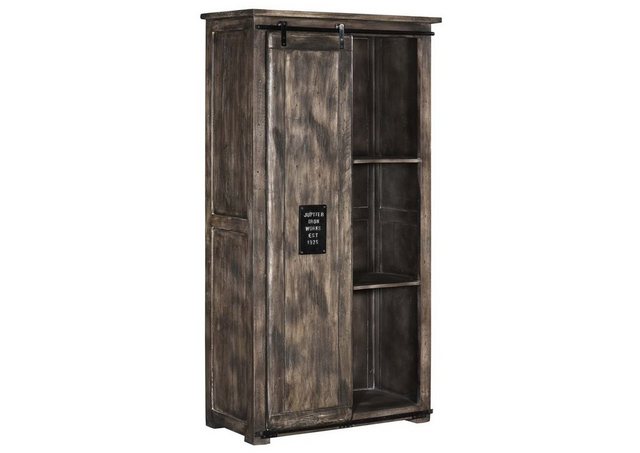 Massivmoebel24 Dreh-/Schwebetürenschrank (Schrank Mango 100x50x190 grau lac günstig online kaufen