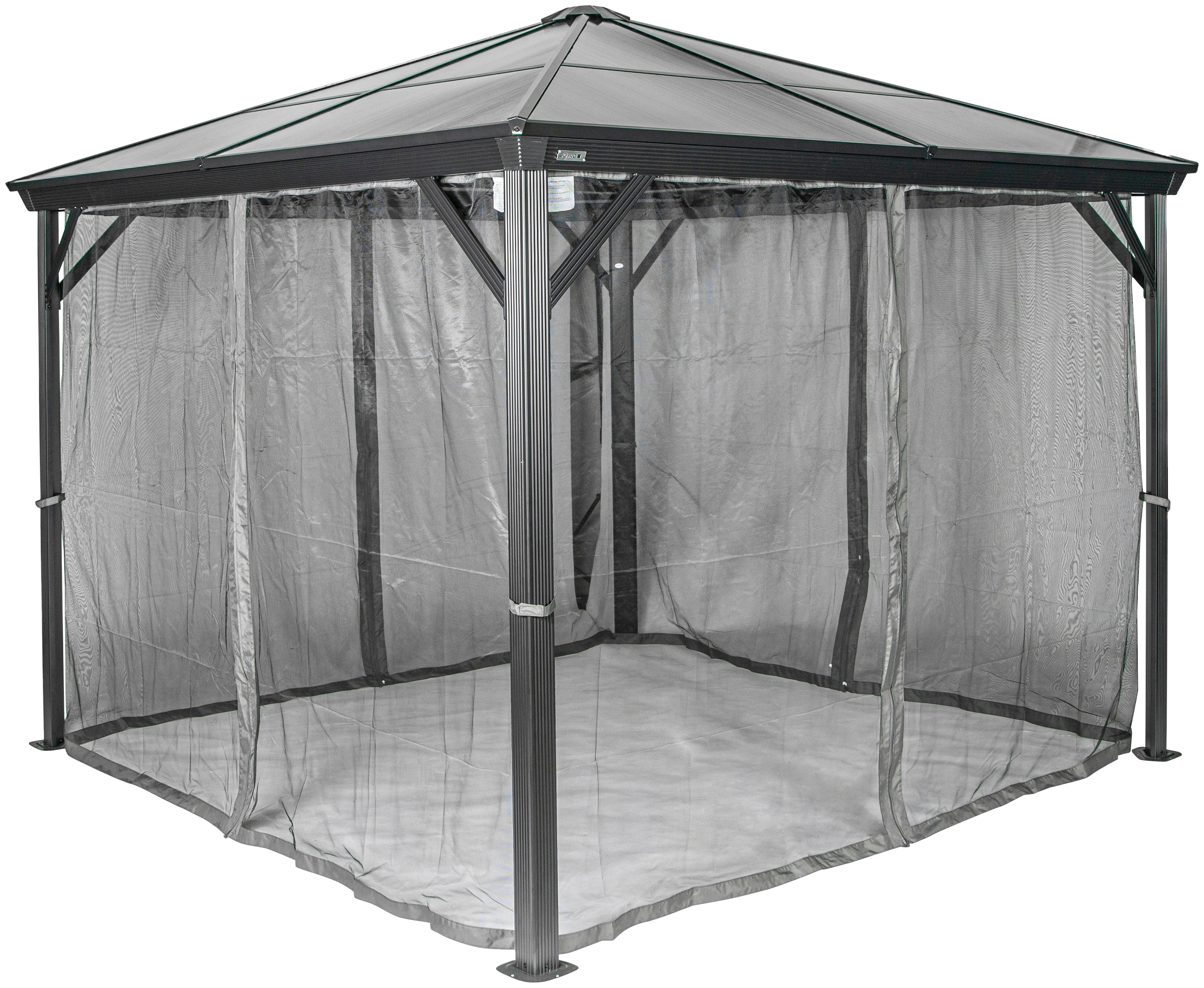 Sojag Pavillon Verona anthrazit Aluminium B/H/L: ca. 298x260x298 cm günstig online kaufen