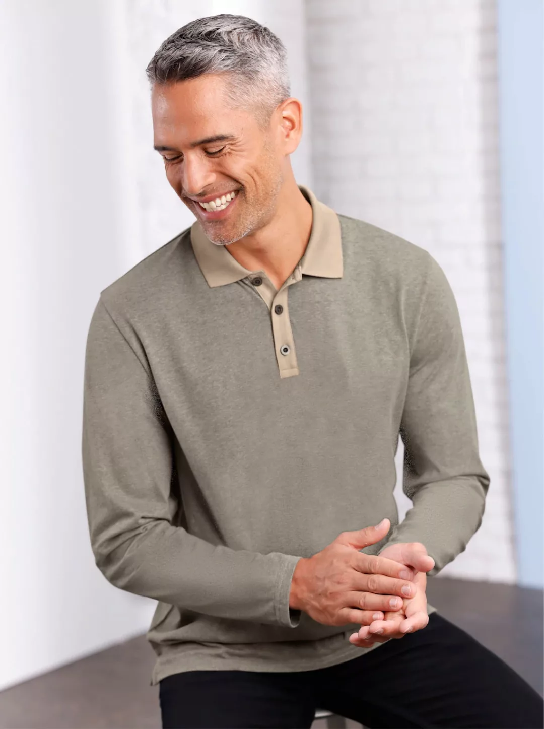 Classic Poloshirt "Langarm-Poloshirt" günstig online kaufen