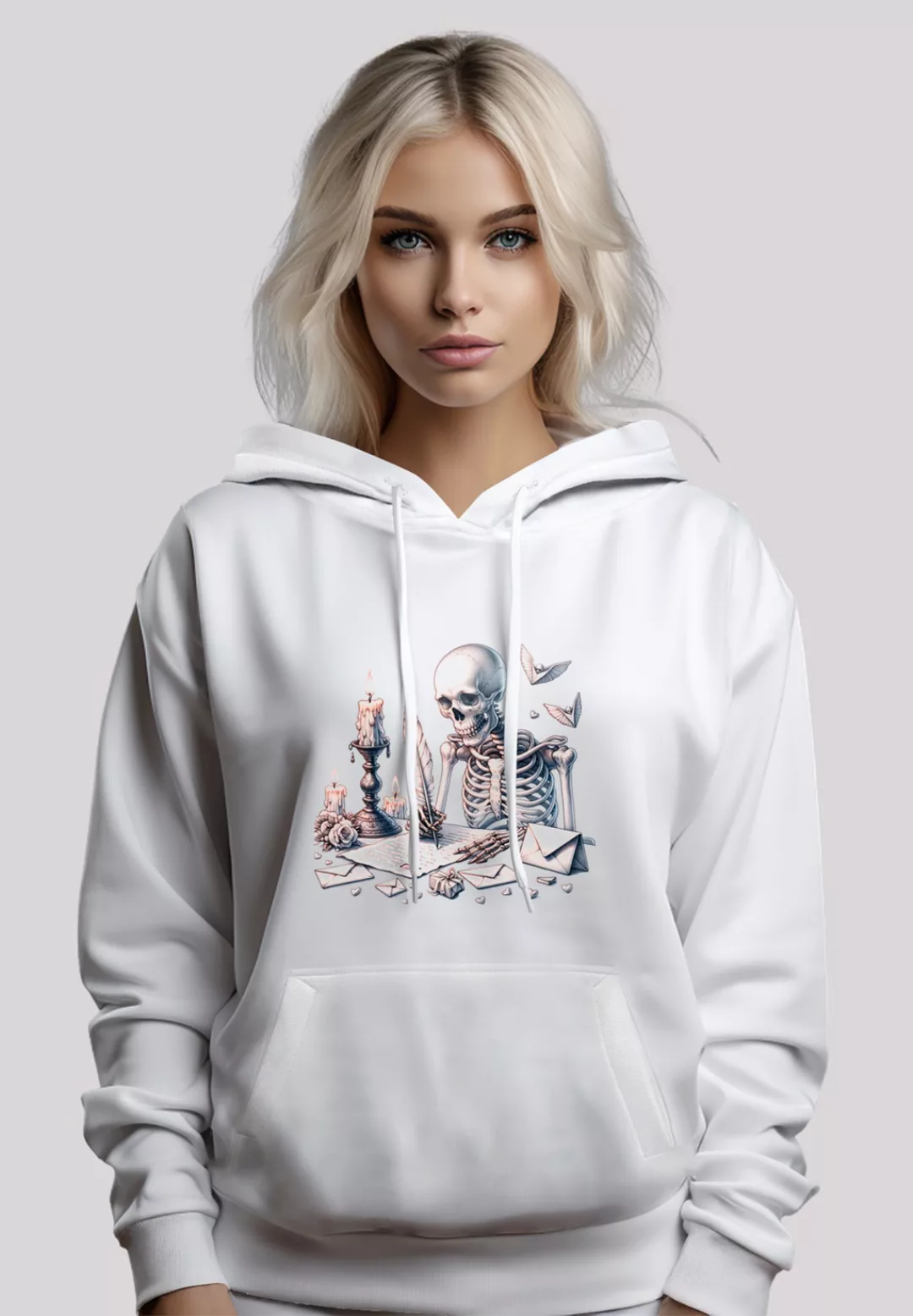 F4NT4STIC Kapuzenpullover "Skelett Liebesbrief Valentinstag", Premium Quali günstig online kaufen