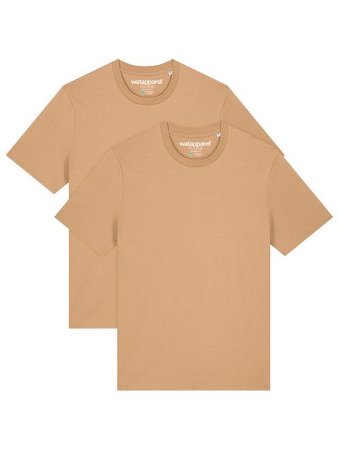 wat? Apparel T-Shirt 2er Multipack Bio Basic T-Shirt Latte günstig online kaufen