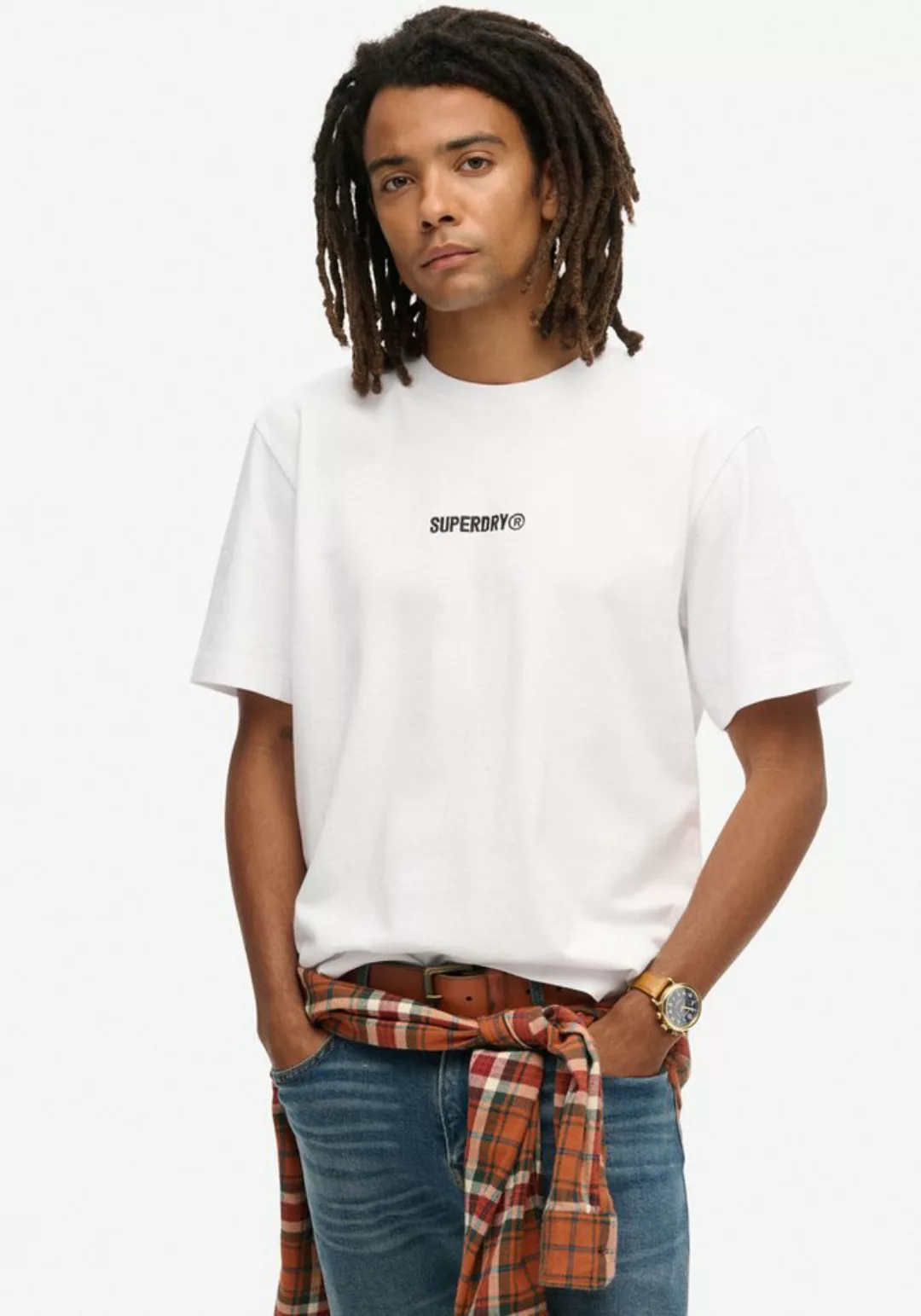 Superdry Rundhalsshirt MICRO LOGO GRAPHIC LOOSE TEE günstig online kaufen